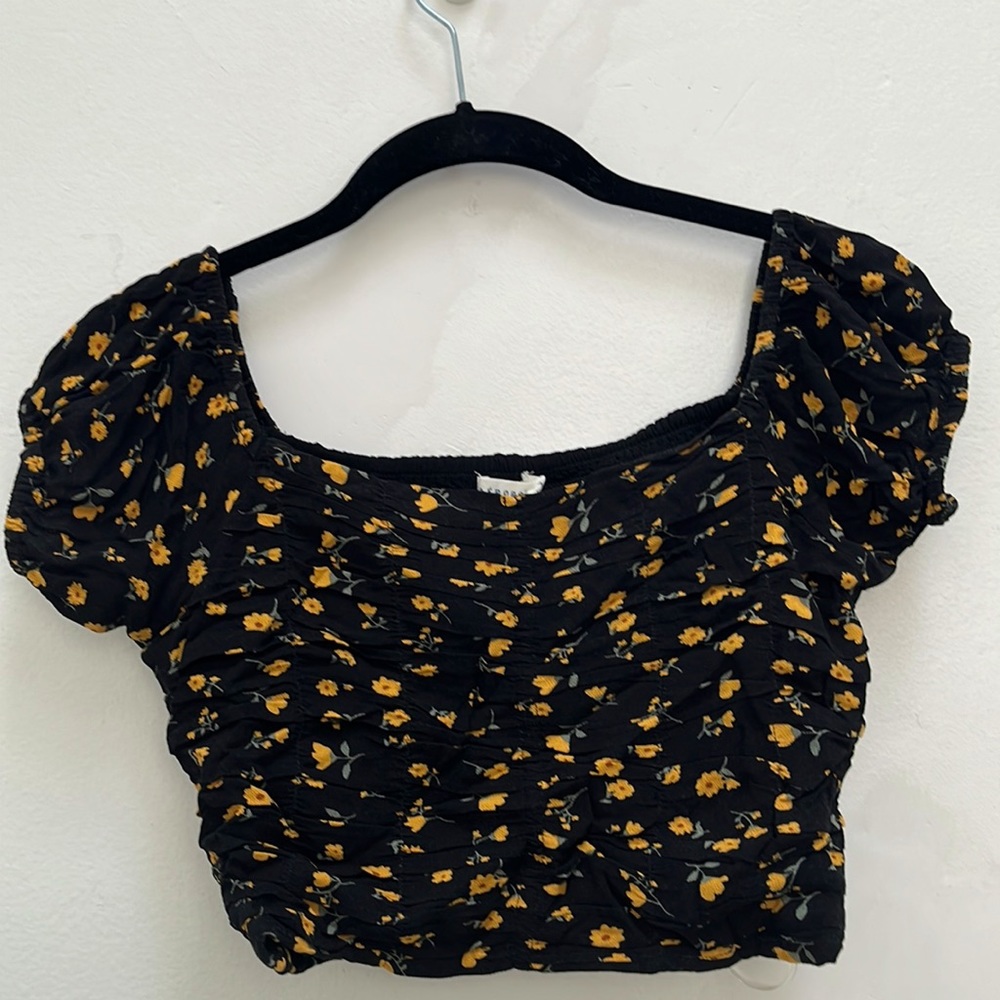 Aeropostale Golden Flower Blouse